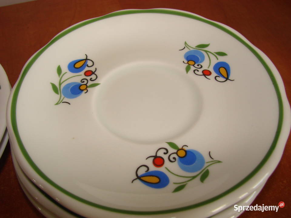 Lubiana wzór kaszubski talerzykspodek Pruszcz Gdański