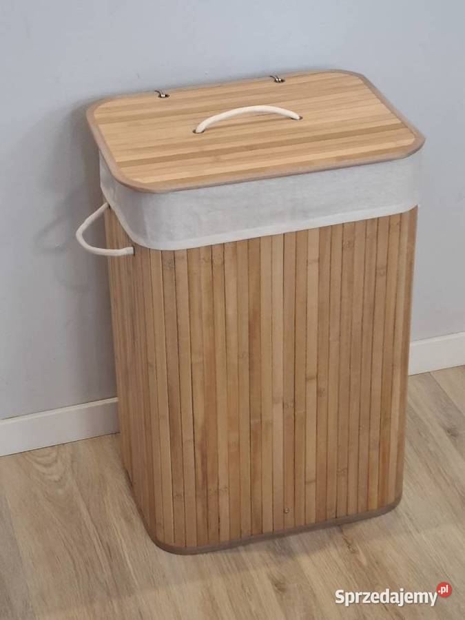 Kosz na pranie bambus 72L kolor naturalny Kosze na pranie Ruda Śląska