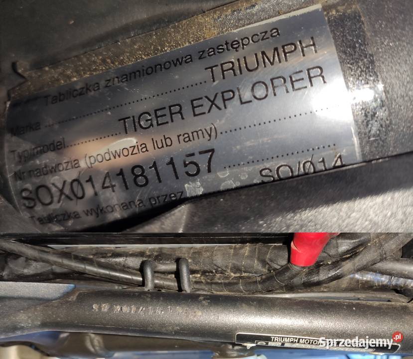 Triumph Tiger Explorer 1200 2013 r mazowieckie Szczutowo