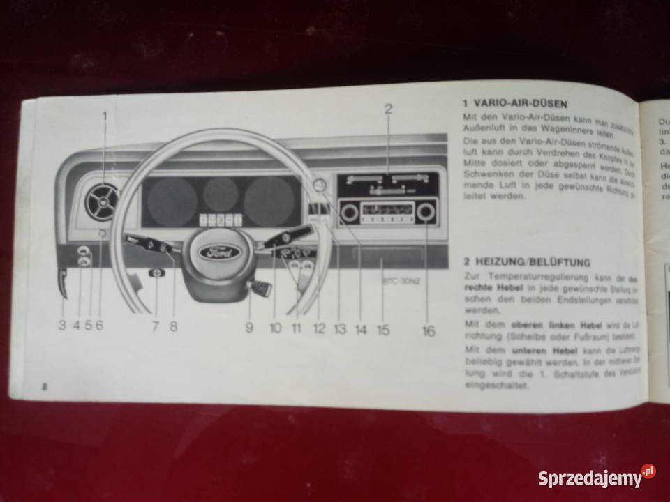 Ford Taunus 76 oryginalna instrukcja obsługi