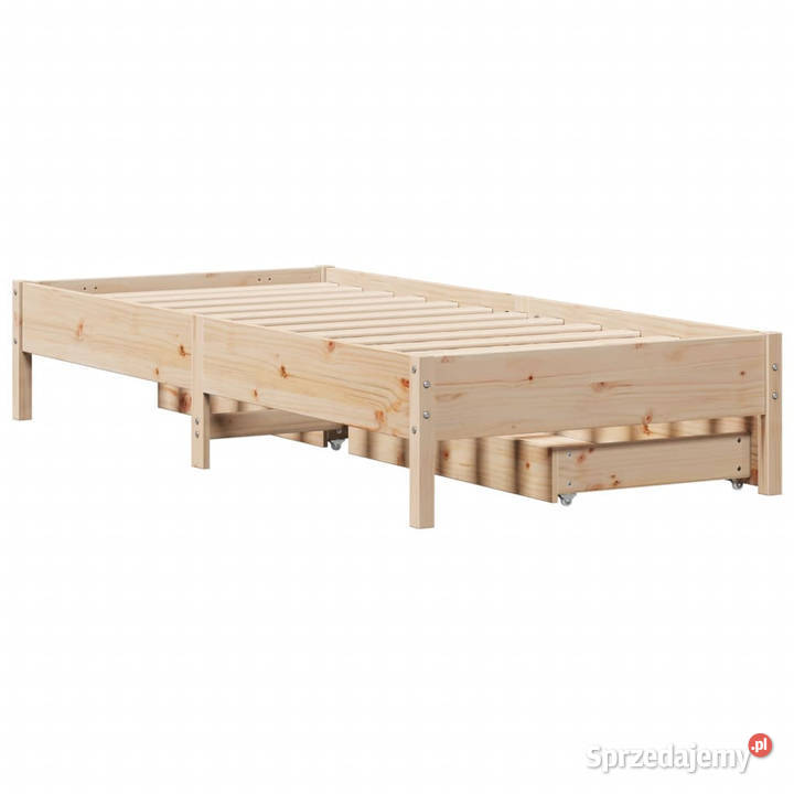 Rama łóżka bez materaca lite drewno sosnowe 80cm