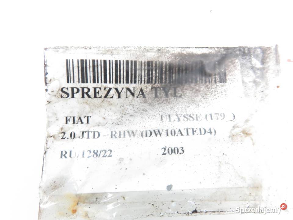 SPRĘŻYNY TYŁ FIAT ULYSSE 20 JTD KOMPLET sprzedam