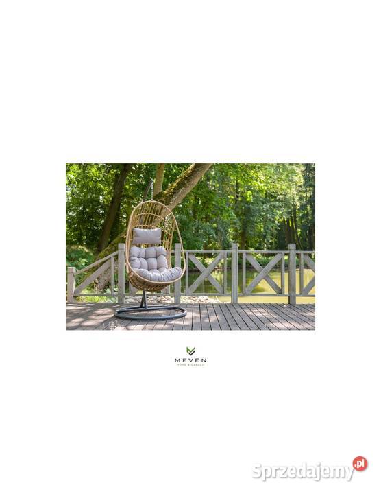 Beżowy Fotel Podwieszany JARDIN łódzkie Skierniewice