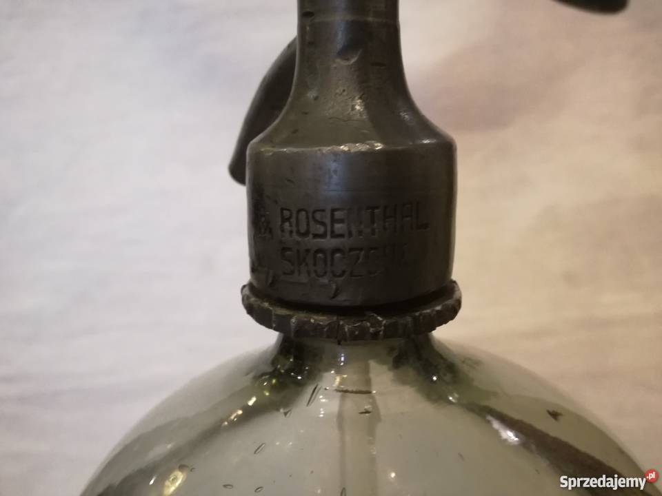 ZABYTKOWY SZKLANY SYFON FABRYKA WODY SODOWEJ małopolskie Kraków