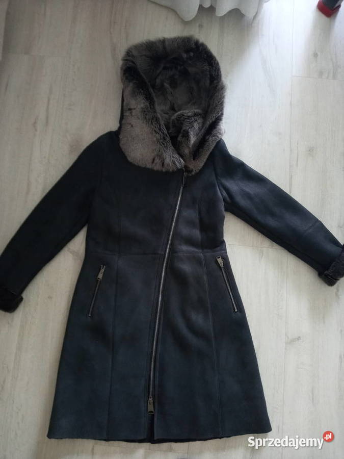 Kożuch naturalny nowy grafit Zimowa  pomorskie Gdańsk