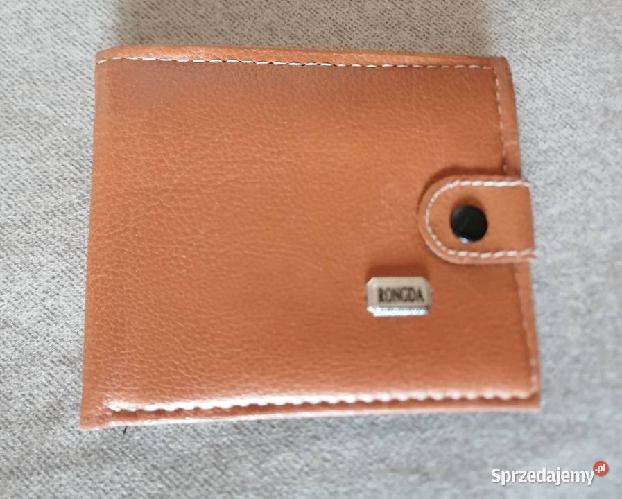 Portfel męski RONGDA imitacja skóry Kolor jasnej Łódź