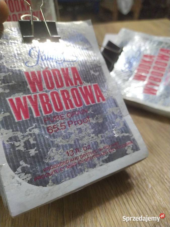 Stare etykiety PRL Polmos Wódka Wyborowa wersja Birofilistyka Błędów