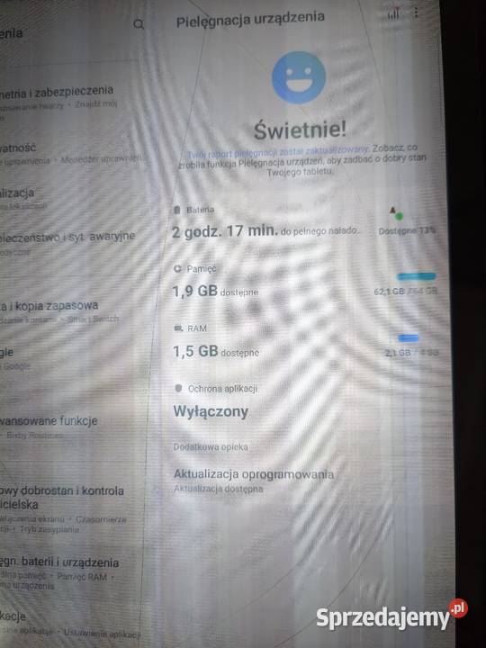 Sprzedam Tablet Samsung S6 lite uszkodzony Sosnowiec