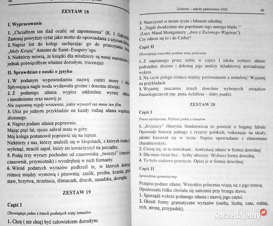 Egzaminy do szkół średnich Język polski S miękka Pozostałe Chełm