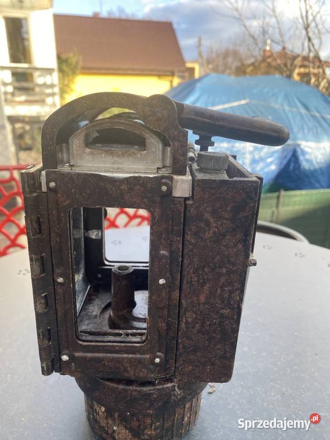 Lampa karbidowa niemiecka bakelitowa Antyki Zielonka