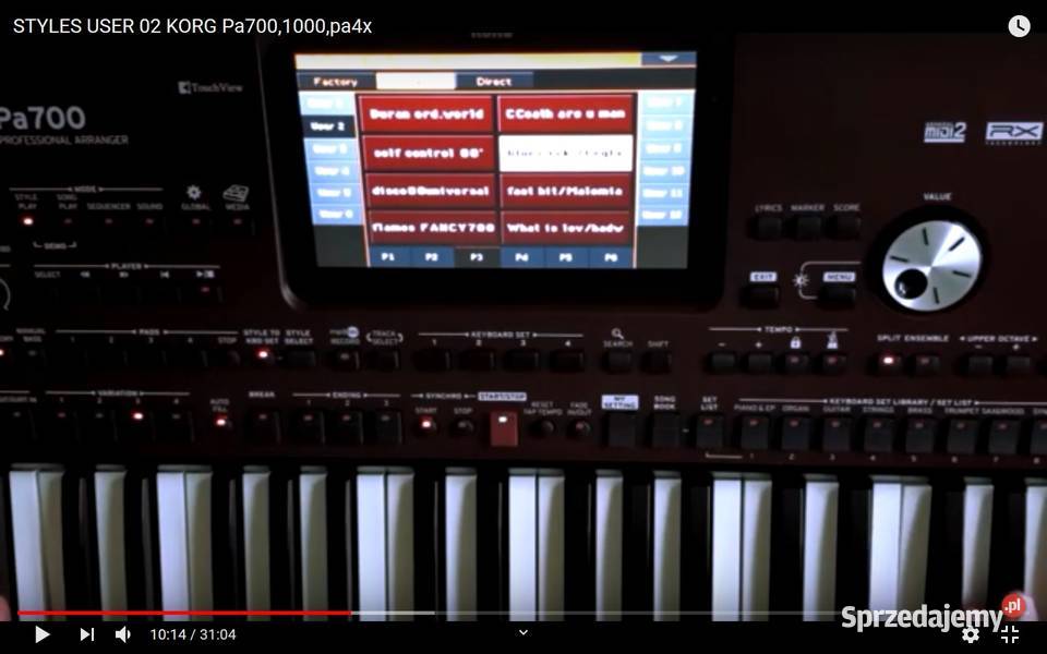 STYLE KORG PA700 PA1000 PA4X Sample Rzeszów