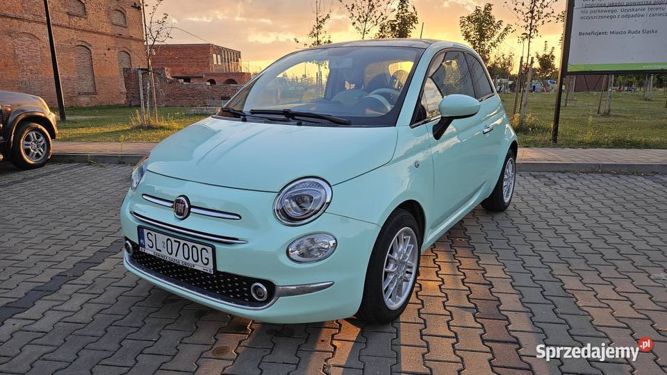Fiat 500 Lounge MY2017 Miętowy panorama 85KM Ruda Śląska