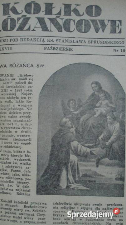 MięsięcznikKółko Różańcowe 1947 różaniec kościół Łódź sprzedam