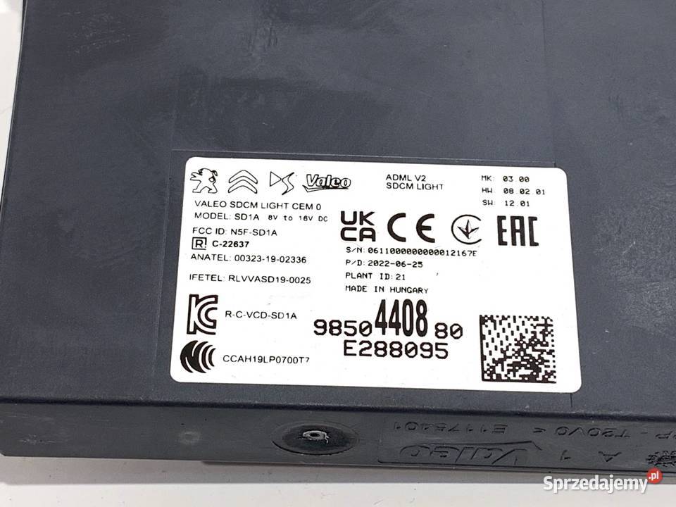 MODUŁ ŚWIATEŁ PEUGEOT 308 SW III 9850440880 podkarpackie