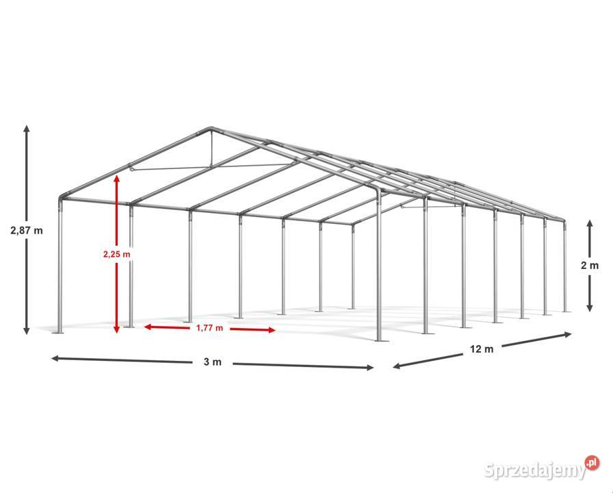 3x12x2m Namiot magazynowy solidny letnia hala Opole sprzedam