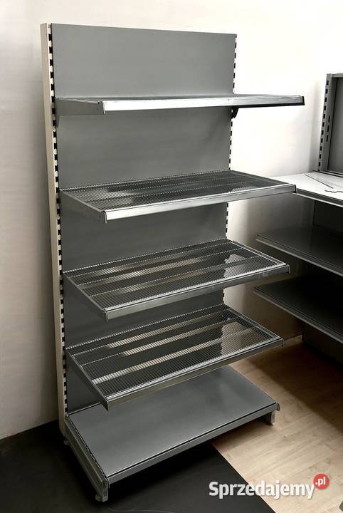 Regał przyścienny siatkowy ocynk do sklepu Ostrołęka
