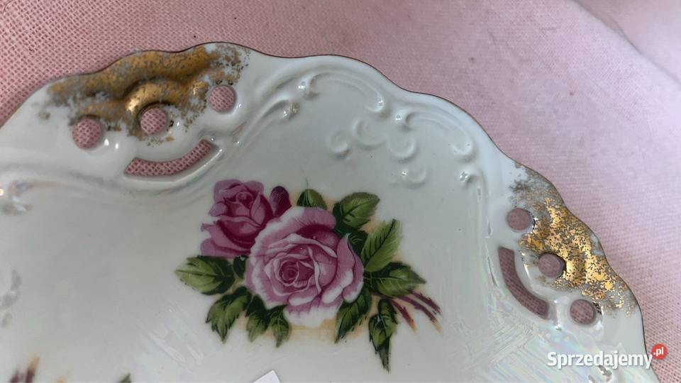 Miseczka z różami Opalizowana porcelana Z Gdańsk sprzedam