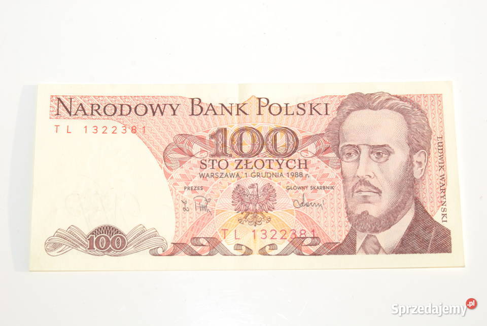 Stary banknot 100 złotych Waryński 1988 antyk Antyki, Sztuka, Kolekcje Cieszyn