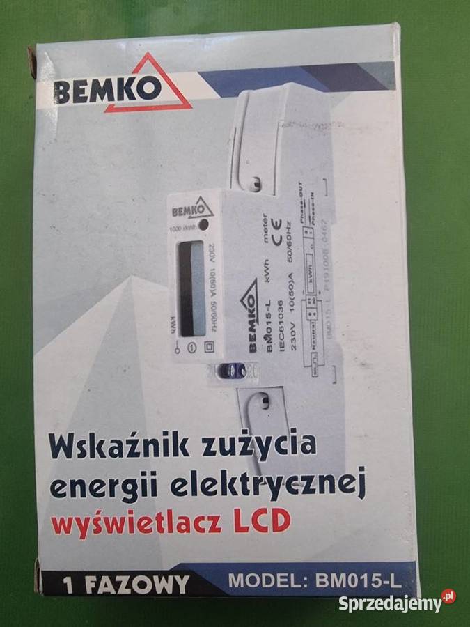 Licznik energii elektrycznej 1fazowy BEMKO Elektryczne śląskie
