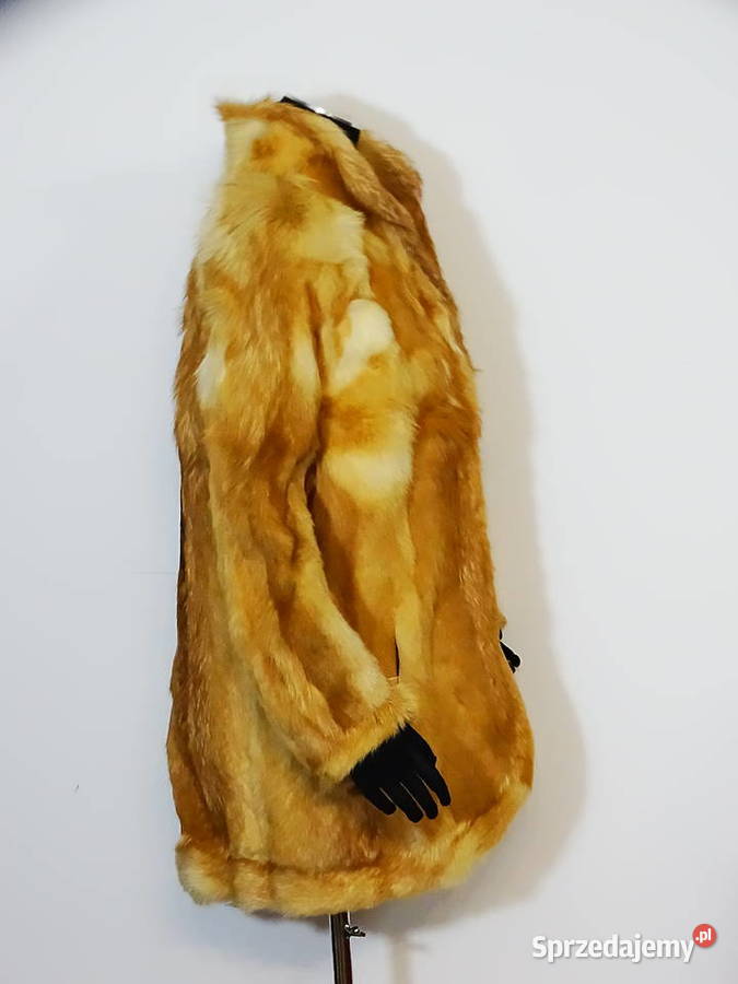 Futro naturalne złocistobrązowe krótszy fason Biłgoraj