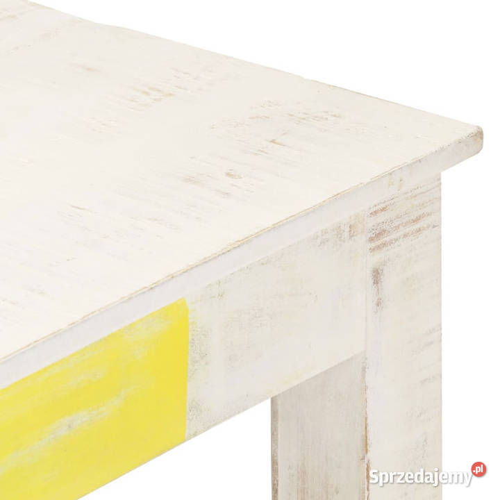 Stolik kawowy biały 110 x 60 x 45 lite drewno Stoły Warszawa