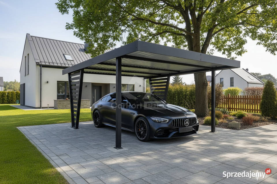 Carport V PREMIUM 4x5m Wypełnienie panelami 750zł/m2 Białogard