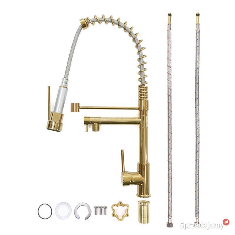 Bateria kuchenna stojąca antyczne złoto BENT