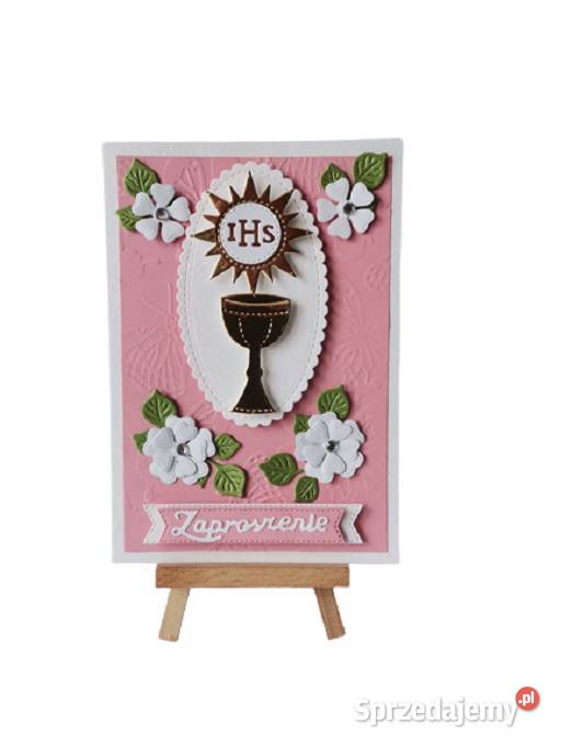Zaproszenia Komunia Dziewczynka Kielich Poznań