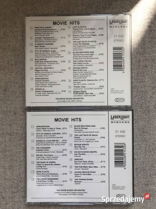 Składanki muzyka filmowa Movie Hits zestaw CD Muzyka Warszawa