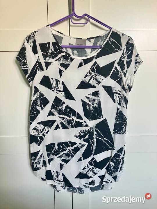 Bluzka tshirt wiskoza Mango marmur S Nisko