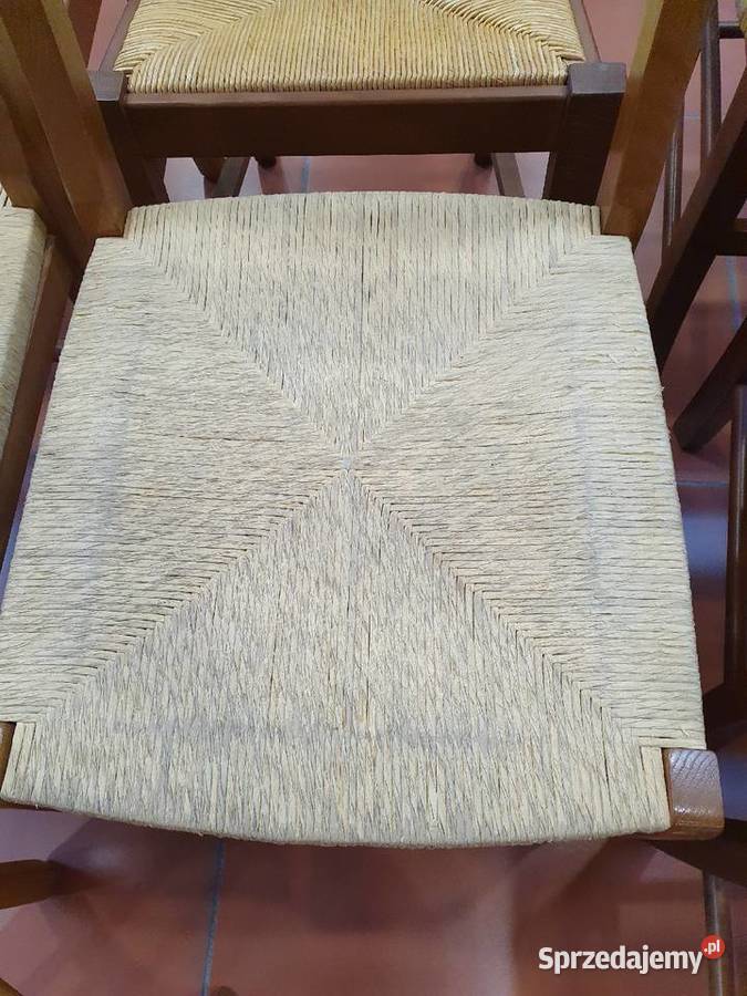 KRZESŁA 2 klasyczne włoskie rustykalne orzech 91cm lubelskie Lublin