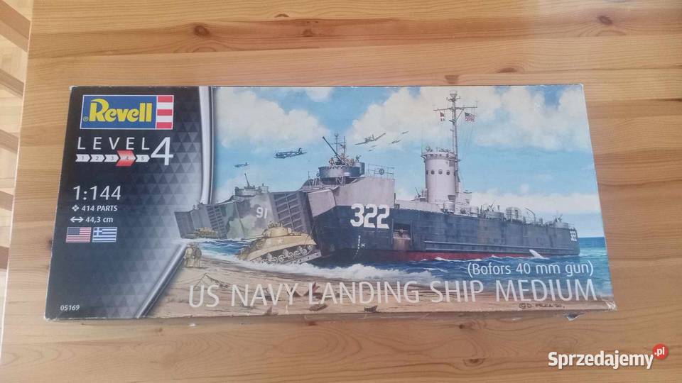 Revell 1144 US Navy Landing Ship Medium Bofors śląskie sprzedam