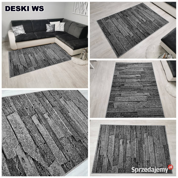DYWAN 140X200 IDEA DESKI SZARE GĘSTY WŁOS podlaskie Białystok
