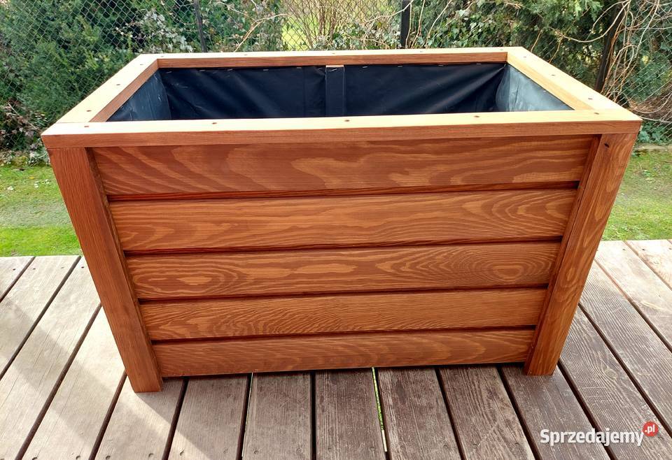 Donica drewniana ogrodowa Masywna 90x50x40 Radomsko