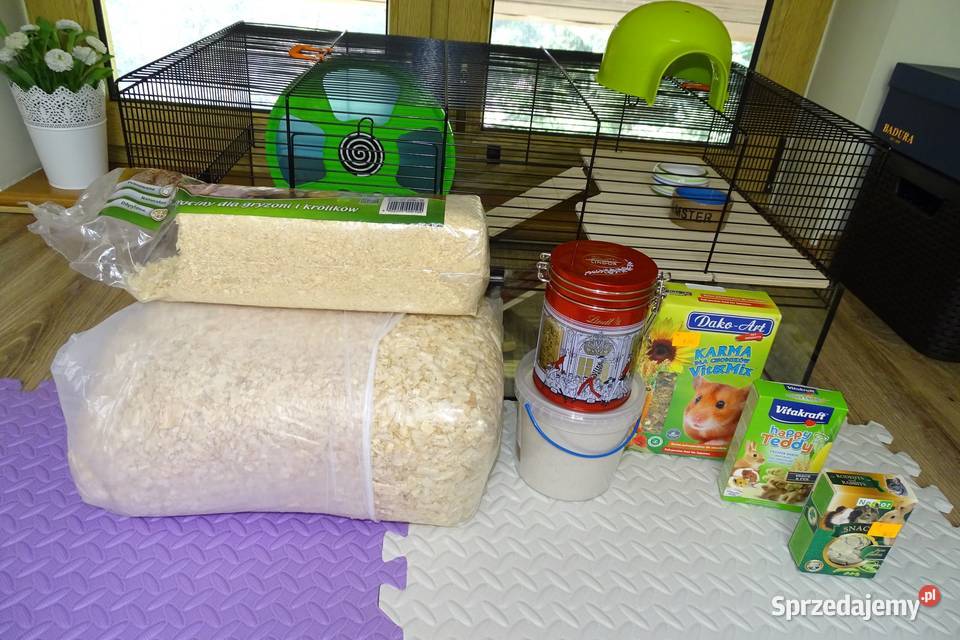 Używana klatka chomika 80x46 wys 35 Dla gryzoni sprzedam