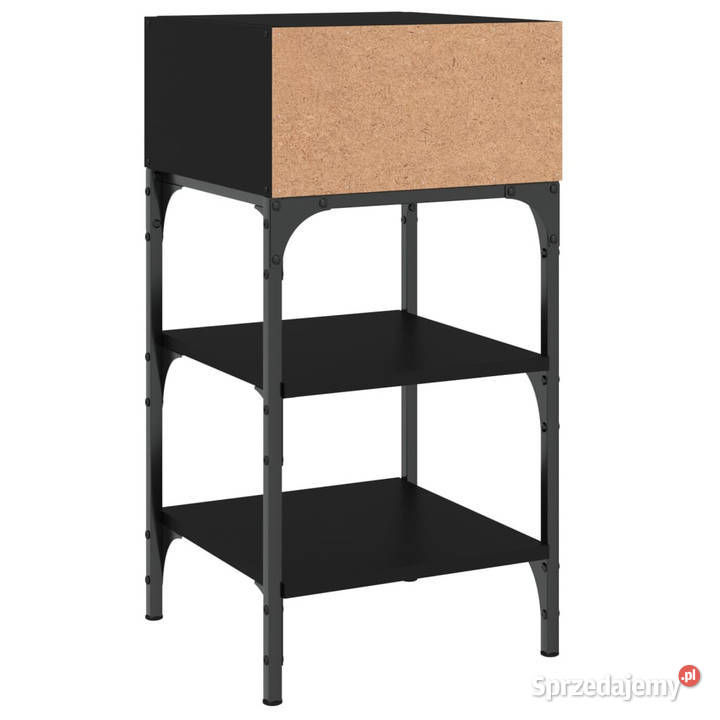 Stoliki nocne 2 czarne 35x345x70 WM825884 mazowieckie Warszawa