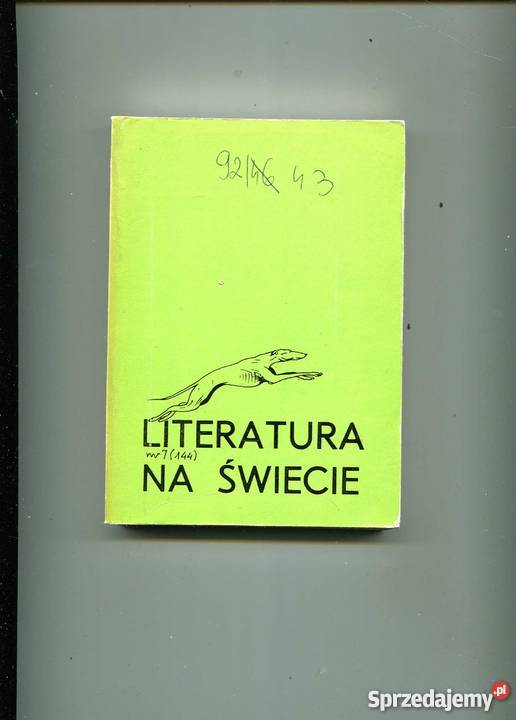 Literatura na świecie 1983 7 144 zachodniopomorskie Szczecin