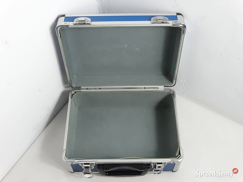 Aluminiowa walizka kuferek serwisowy Niebieska