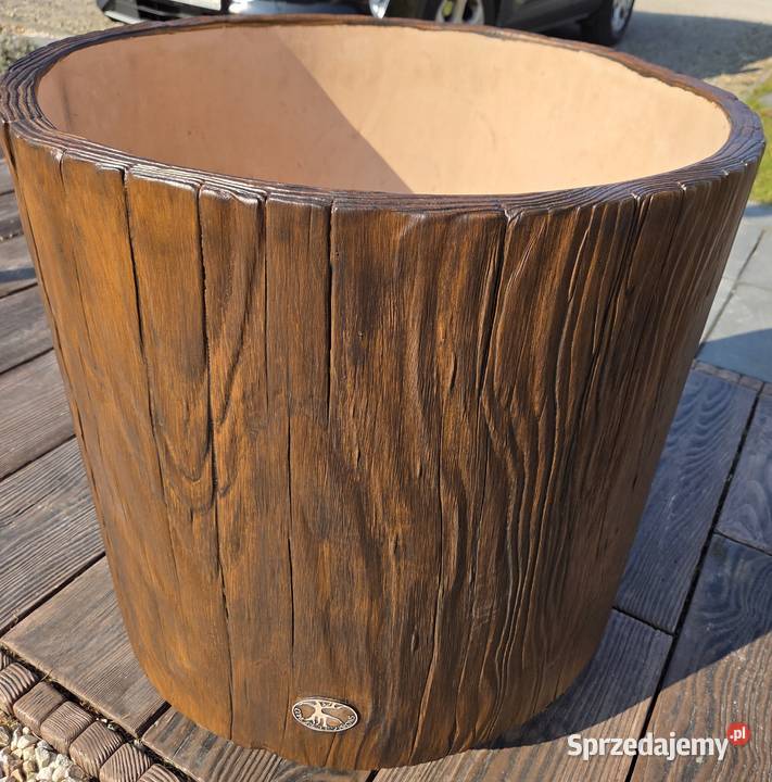 Donica betonowa okrągła duża 65 x 60 na krzew Gabiony Ulanów