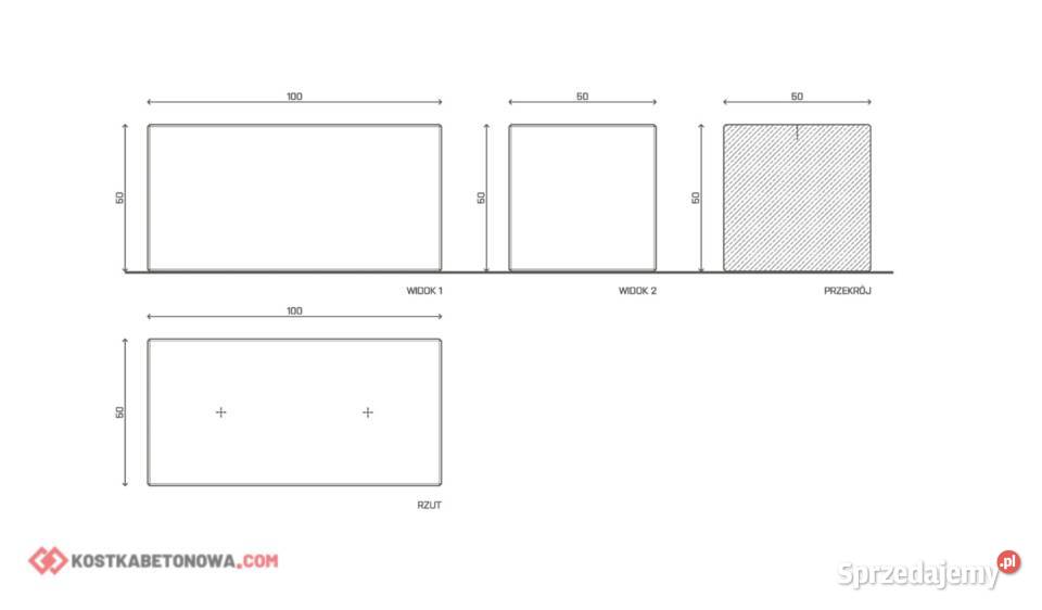 Betonowa Ławka Siedzisko Lungo 100 Wrocław