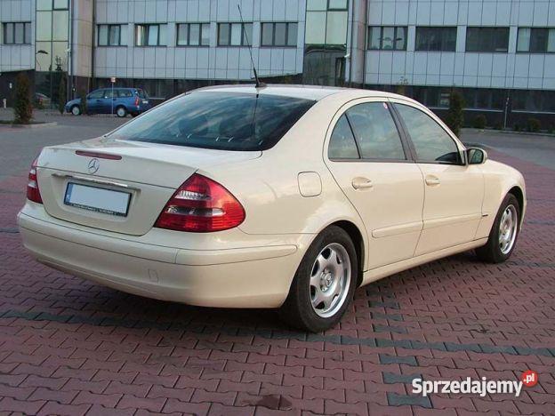 Reprezenacyjny Mercedes E klasa W211 w kremowym skórzana tapicerka E-klasa Samochody osobowe Katowice