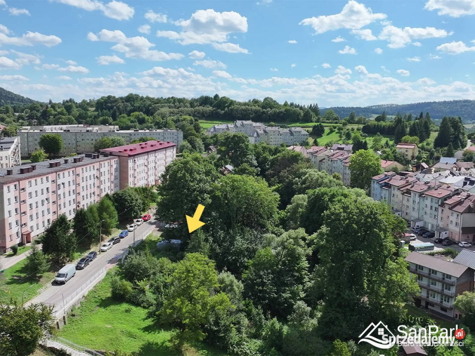 Grunt 1620m2 Lesko gaz podkarpackie