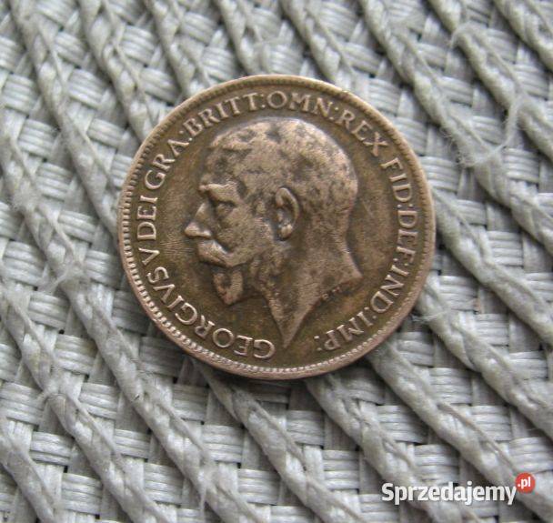 Wielka Brytania 1 Farthing 1919r wielkopolskie Kalisz