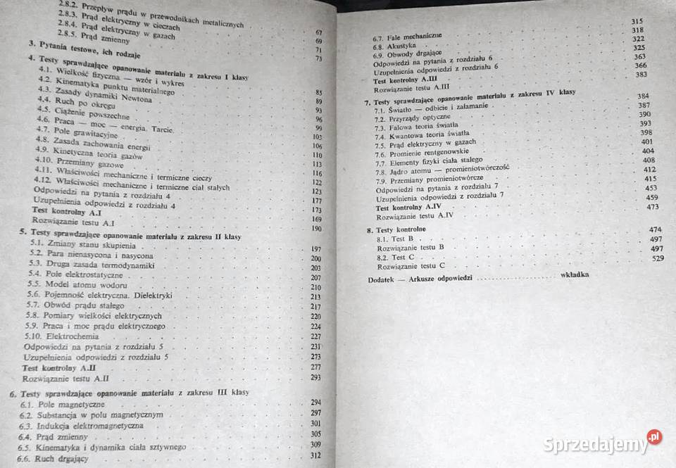 Powtórka z fizyki kandydatów na studia w Chełm sprzedam