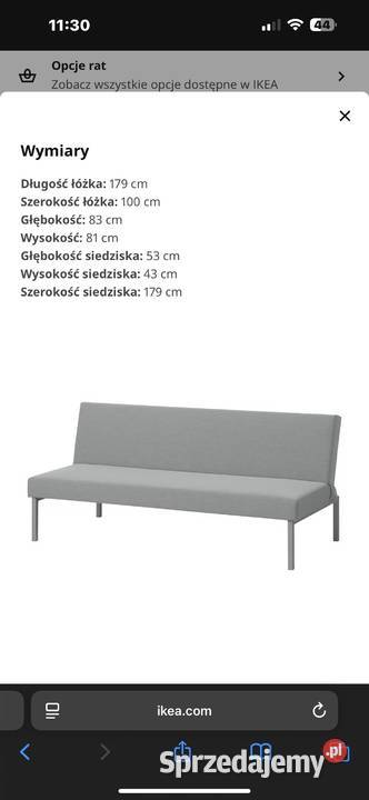 Sofa 3 osobowa z IKEA SALSTAD Łódź sprzedam
