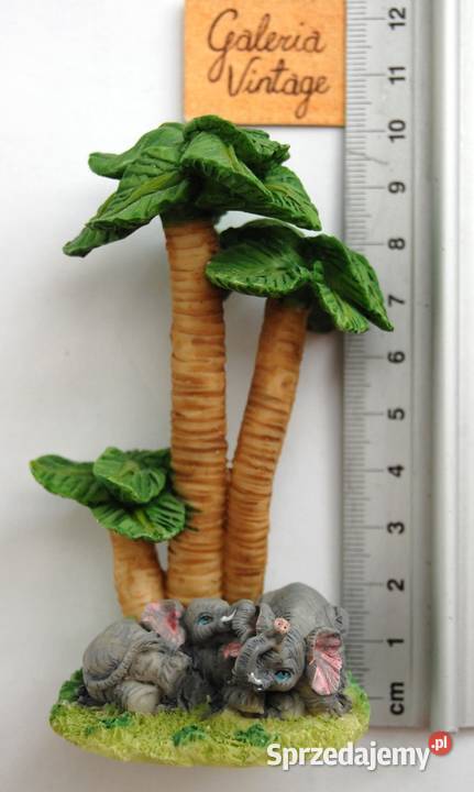 Słoń słonie pod palmami figurka z żywicy Dom i Ogród lubelskie Lublin