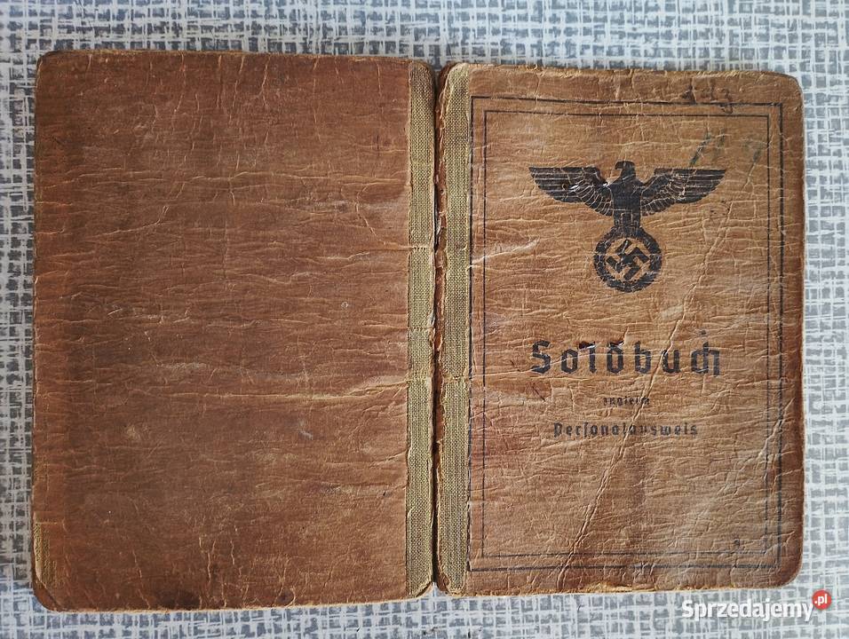 Oryginalny SOLDBUCH ks wojskowa Rzesza Wehrmacht Katowice