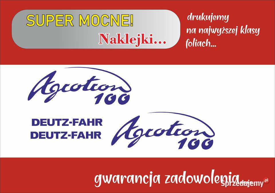 Naklejki Deutz Agrotron 100 i inne modele Bydgoszcz