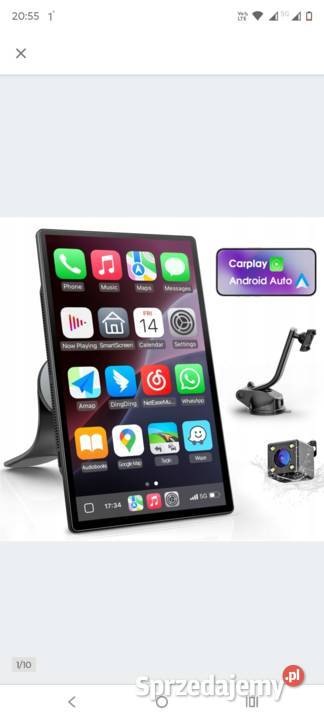 MONITOR SAMOCHODOWY 9 CARPLAY ANDROID AUTO Radioodtwarzacze Zawiercie