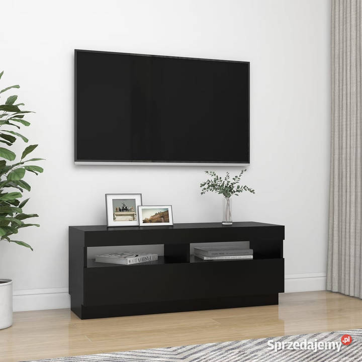 Szafka pod TV z oświetleniem LED czarna sprzedam
